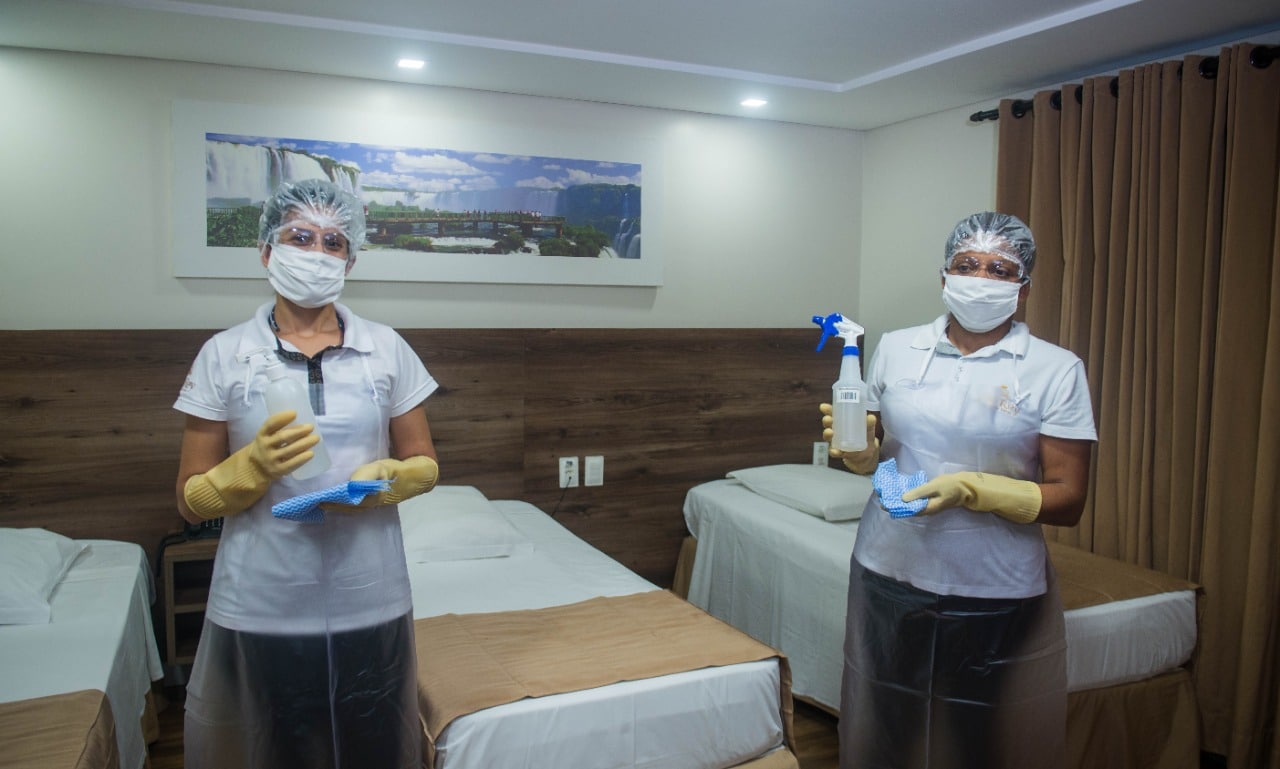 Housemaids at Del Rey Quality Hotel cleaning the rooms - Hygiene and Safety in Hospitality